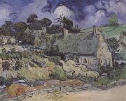 Vincent Van Gogh Thatched Cottages at Cordeville,at Auvers-sur-Oise (mk06) oil painting on canvas
